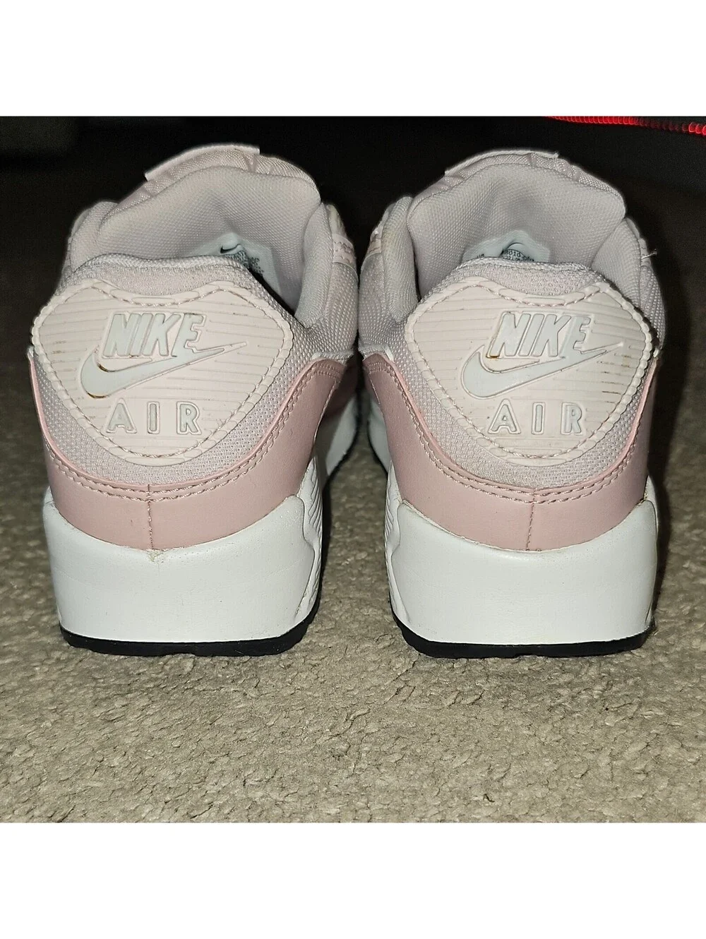 Nike Air Max 90 Pink/White/Black Low Top Mesh Cushioned Sneakers DH8010-600